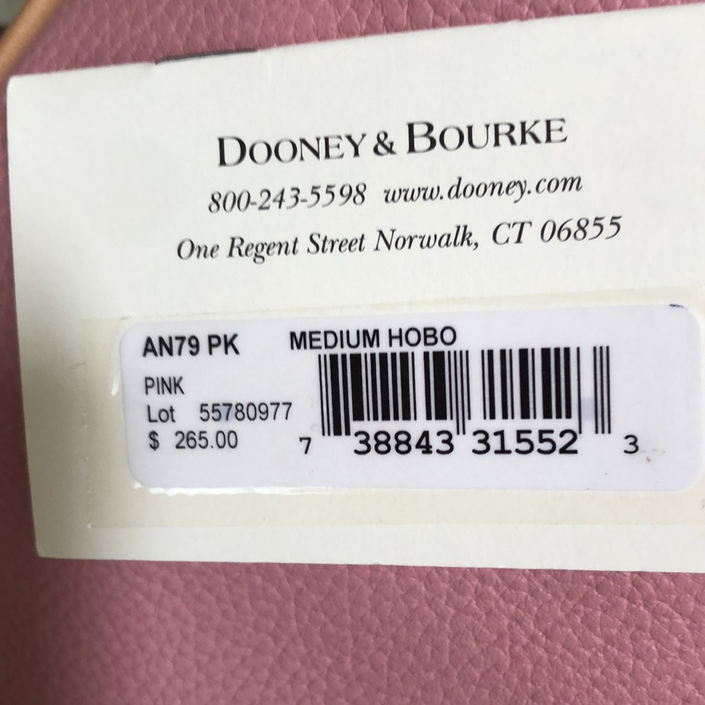 NEW Dooney and Bourke Medium Hobo Purse.  Color:Pink. - Picture 4 of 17